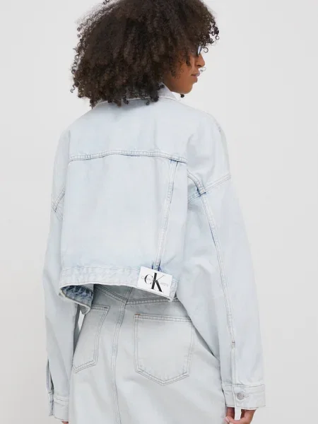Calvin Klein Jeans Farmer kabát Oversize kék