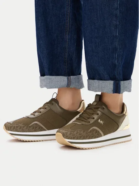 Tenisice MICHAEL Michael Kors Raina Kaki bijela