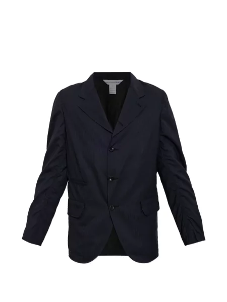 Geacă cămașă Comme Des Garçons Shirt cu dungi cu volane albastru