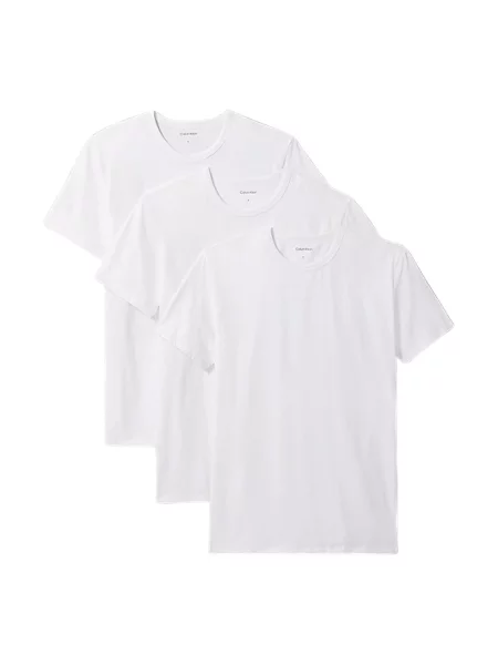 T-shirt z dekoltem okrągłym w zestawie 3 szt. Calvin Klein Underwear biała