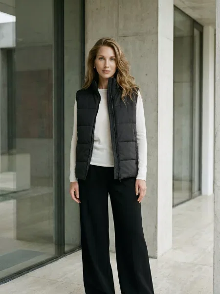 Утеплений жилет Seventeen чорний