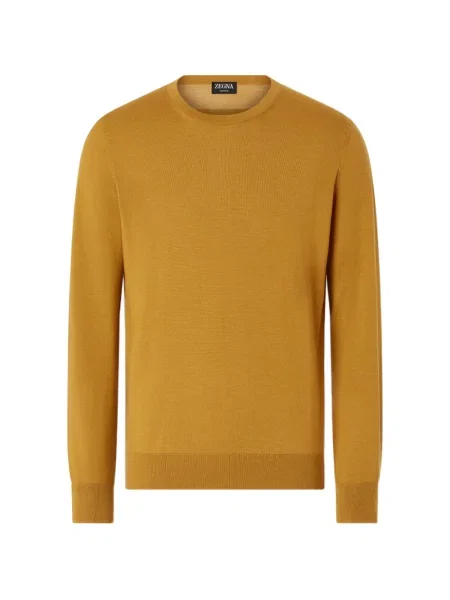 Pulover Zegna cu decolteu rotund galben