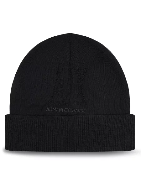 Armani Exchange kapa ženska volnena črna