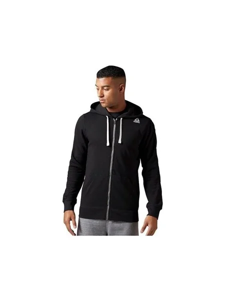 Hanorac cu glugă Reebok Sport negru