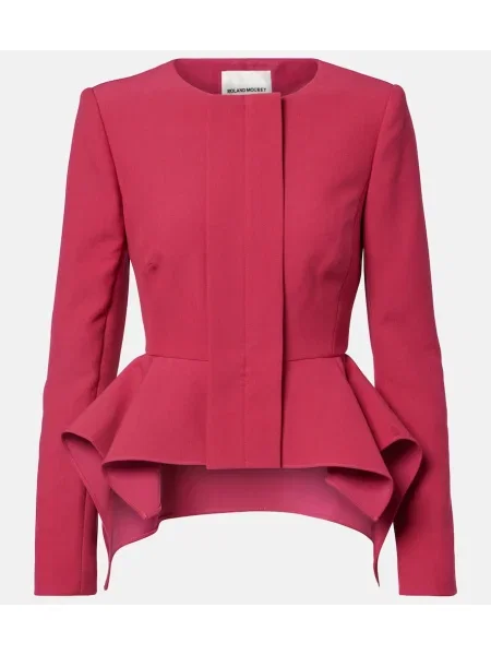 Cu peplum geacă Roland Mouret roz