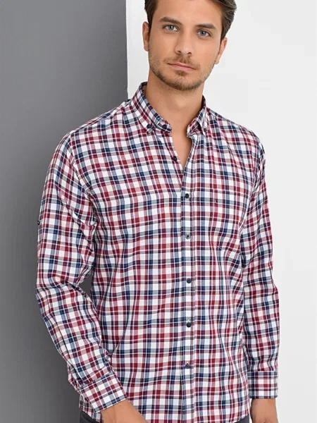 Карирана риза Dewberry