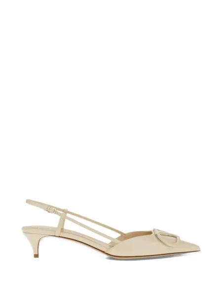 Iš natūralios odos bateliai Valentino Garavani slingback balta