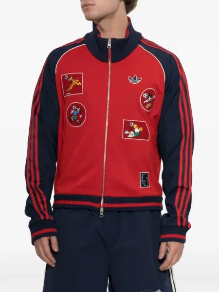 Hanorac Adidas din jacard alb