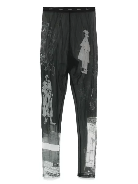 Pantaloni Yohji Yamamoto transparente negru