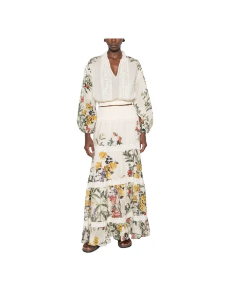 Bluzka Alice + Olivia z dekoltem w serek z falbankami