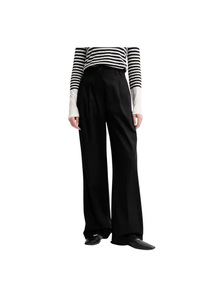 Marc O'Polo spodnie szerokie high waist czarny