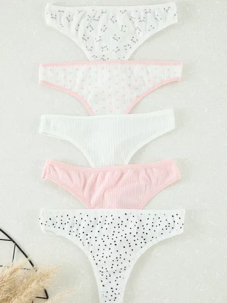 Chiloți tanga Trendyol alb