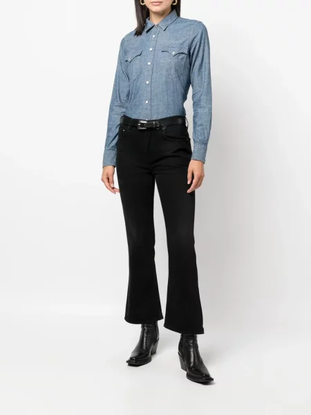Kaubojus marškiniai Ralph Lauren Rrl mėlyna