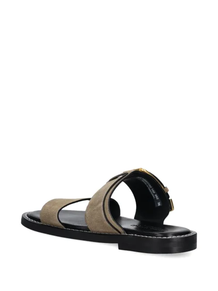 Sandale Marc O'polo din piele de căprioară cu cataramă maro