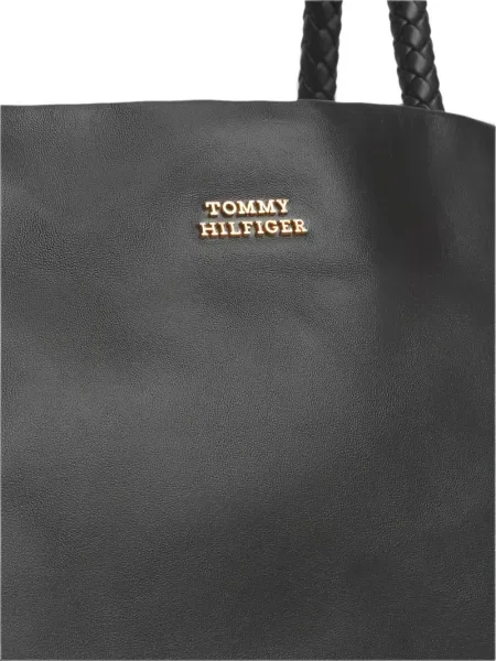 Geantă Tommy Hilfiger țesută negru