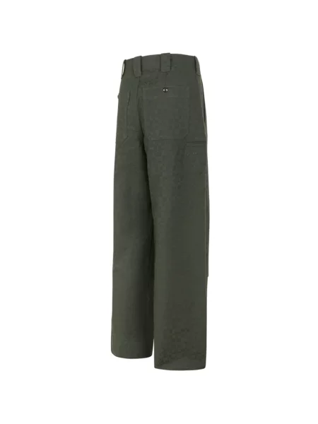 Pantaloni Kenzo din jacard cu autograf verde