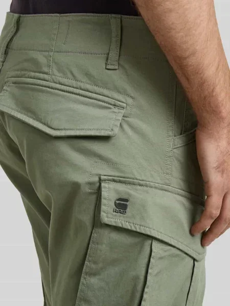 Spodnie o kroju cargo z mieszanki bawełny G-star Raw oliwkowe