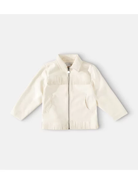 Odinė striukė Stella Mccartney balta