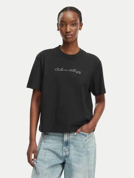 Calvin Klein Jeans Tricou | Relaxed fit alb