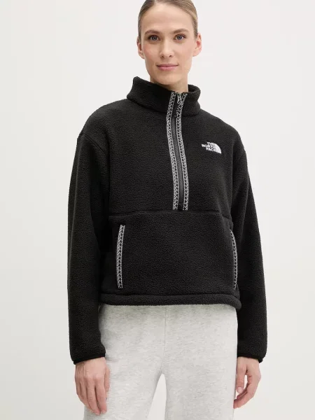The North Face bluză TNF Fleeski femei cu imprimeu negru