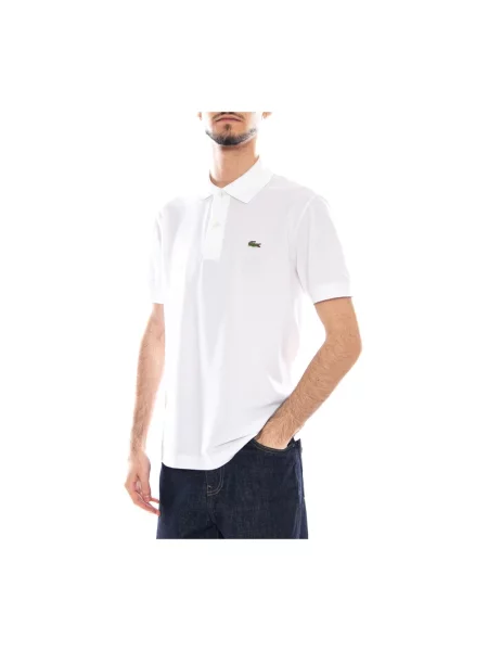 Koszulka polo o kroju regular fit z mieszanki bawełny Lacoste biała