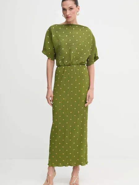 Never Fully Dressed rochie maxi evazați verde