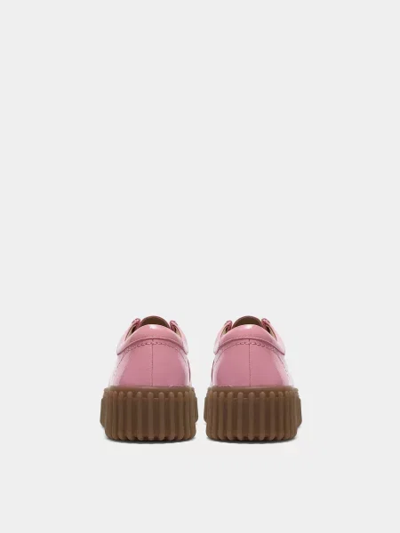 Кожаные ботинки Clarks розовые