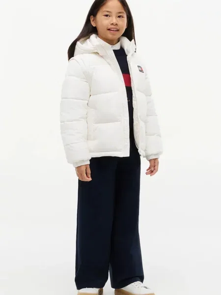 Tommy Hilfiger капитонирано яке за деца бяло