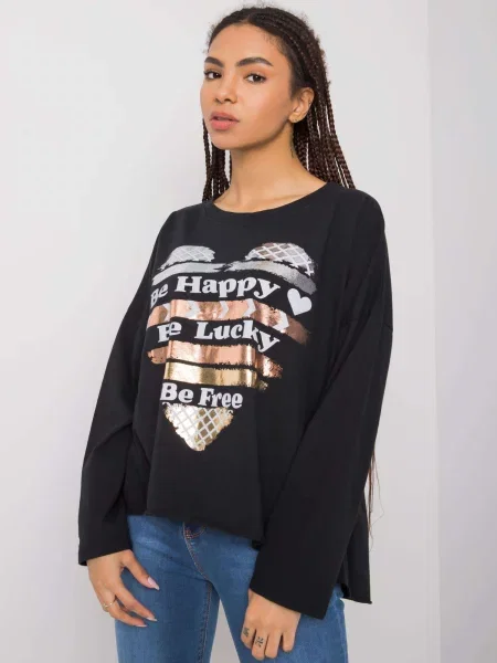 Bluză Fashionhunters negru