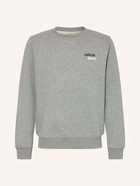 Calvin Klein Mikina šedá bílá