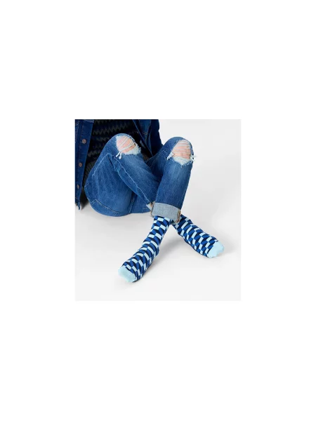 Skarpety ze wzorem na całej powierzchni model ‘FILLED OPTIC’ Happy Socks niebieskie