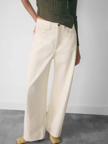 Прямі джинси MANGO білий