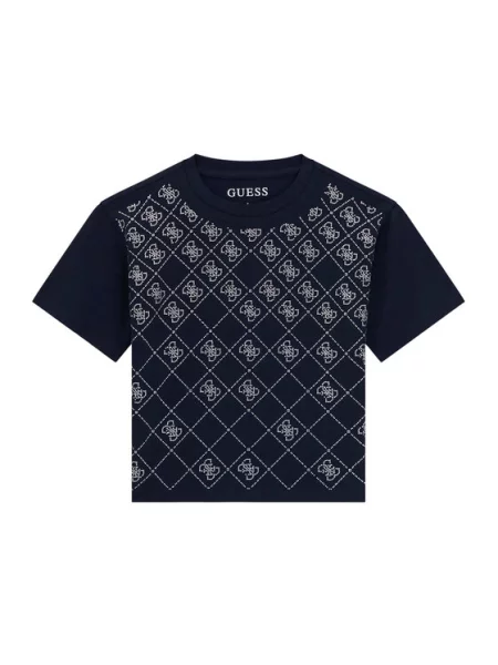 Guess Póló Sötétkék Boxy Fit