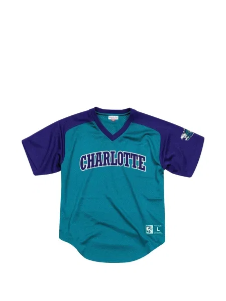 Tricou Mitchell & Ness cu decolteu în V verde