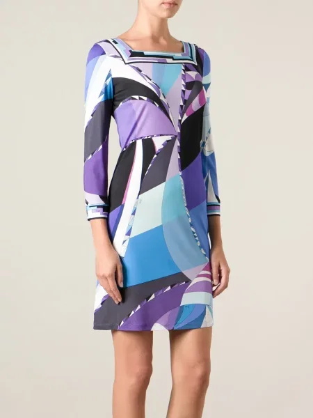 Rochie Pucci cu imagine albastru