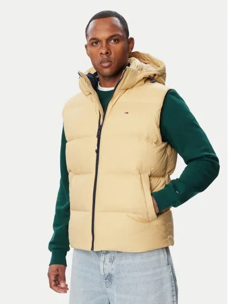 Tommy Jeans Vestă deschis bej