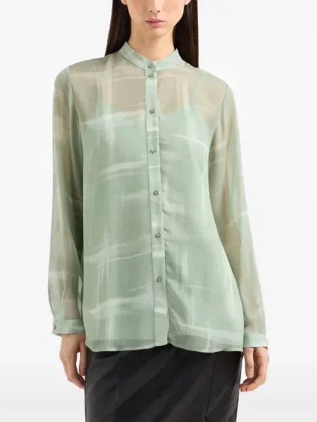 Cămașă Armani Exchange cu imagine cu imprimeu abstract verde