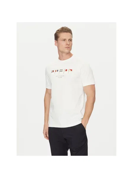 Tommy Hilfiger T-shirt Multi Flags bijela