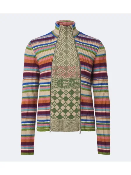 Pulover Dries Van Noten de lână cu dungi