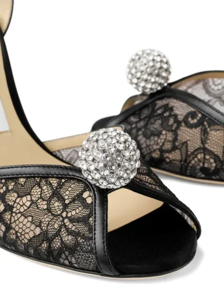 Sandale Jimmy Choo de cristal negru
