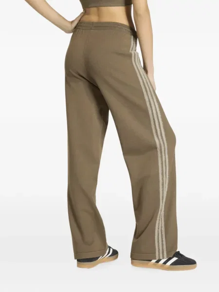 Pantaloni Adidas cu dungi alergare maro