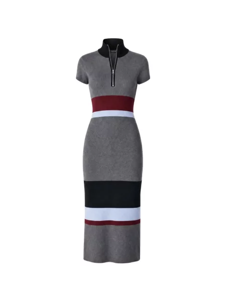Rochie midi Toccin tricotate gri