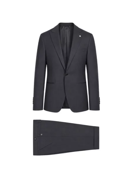 Costum Luigi Bianchi Mantova cu rever negru