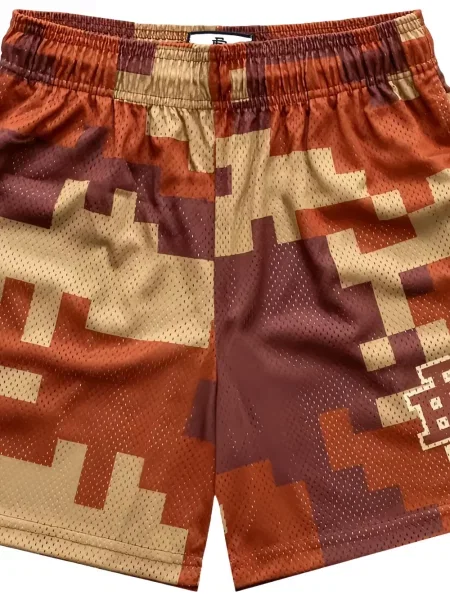 Pantaloni scurți Eric Emanuel cu model camuflaj maro