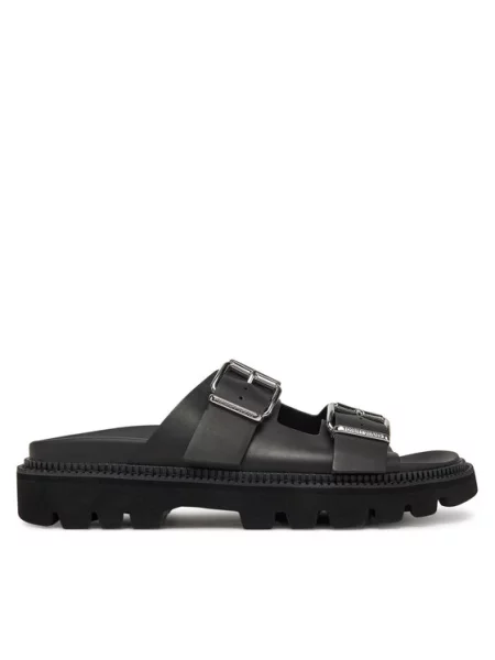 Tommy Jeans Natikače Double Strap Sandal crna