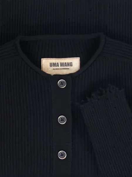 Pulover Uma Wang zdrențuiți negru