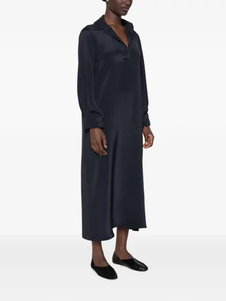 Rochie midi Max Mara de mătase albastru