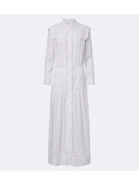 Rochie maxi Marant Etoile cu volane alb