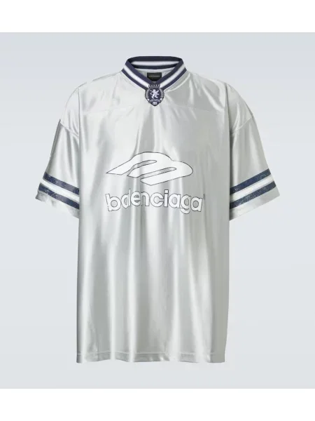 Športna majica Balenciaga srebrna