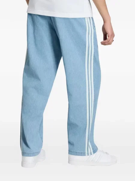 Pantaloni Adidas cu dungi alergare albastru